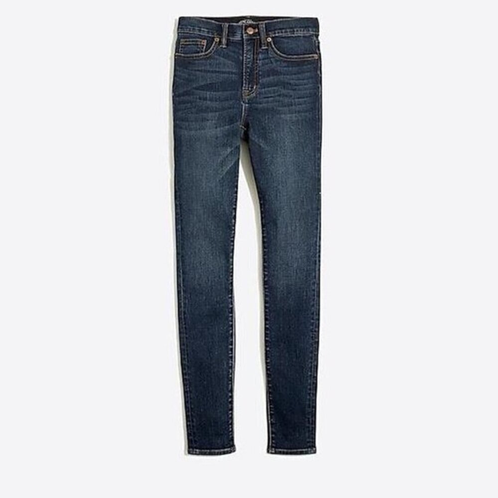 J. Crew 9" high-rise skinny jean in classic blue wash size 27